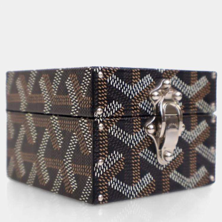 Pre Owned Goyard Mini Goyardine Regence Trunk