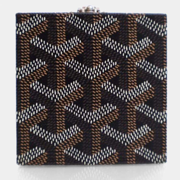 Pre Owned Goyard Mini Goyardine Regence Trunk