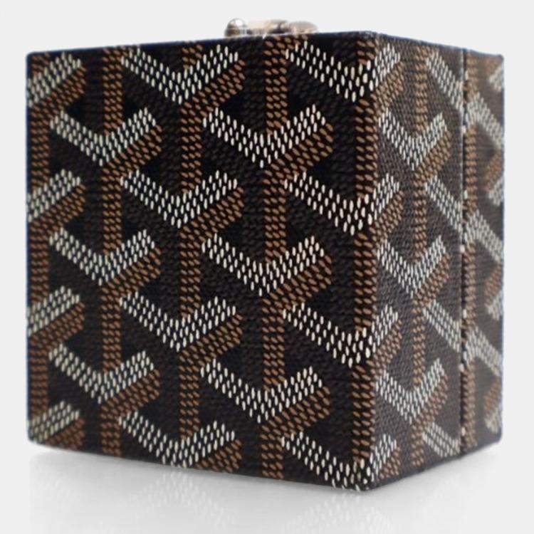 Pre Owned Goyard Mini Goyardine Regence Trunk