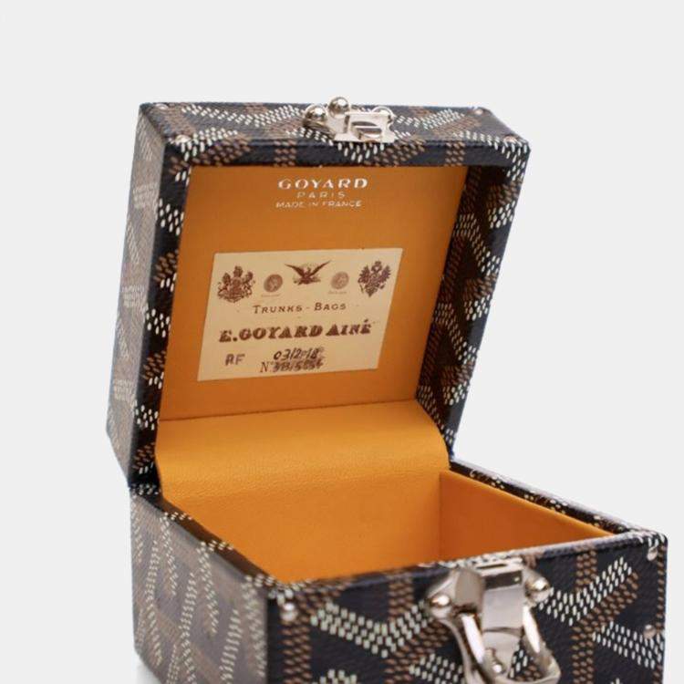 Pre Owned Goyard Mini Goyardine Regence Trunk