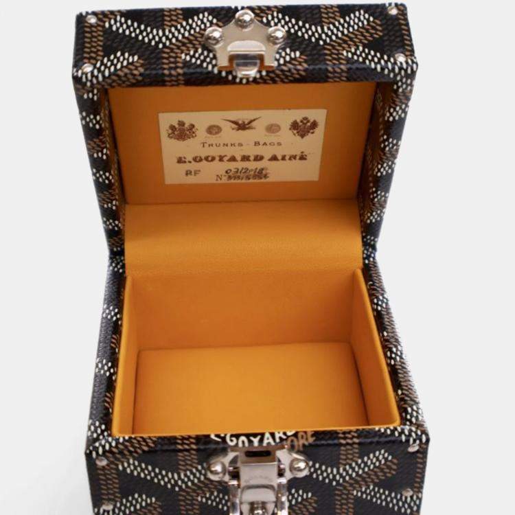 Pre Owned Goyard Mini Goyardine Regence Trunk