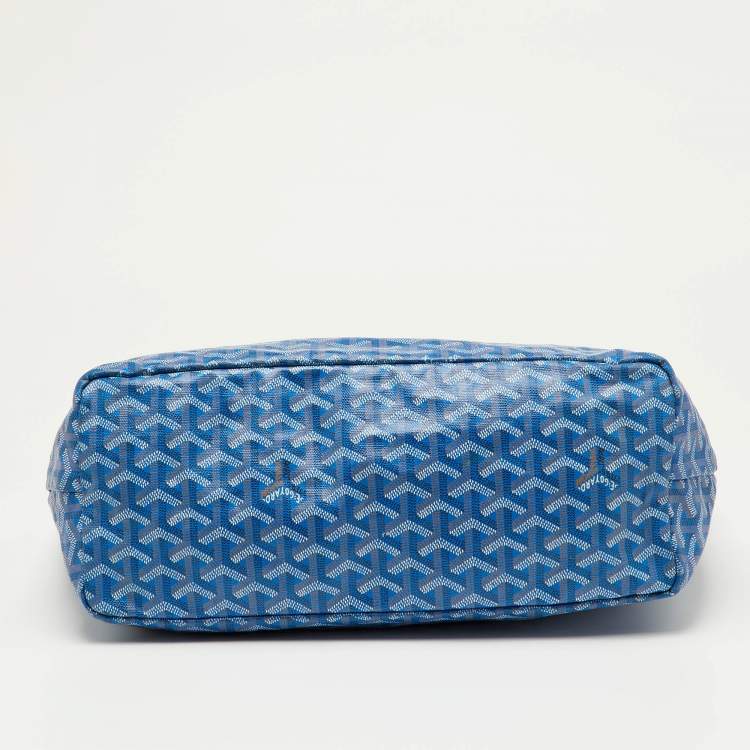 مملوكة مسبقًا Goyard Blue Goyardine Coated Canvas and Leather Saint Louis PM Tote
