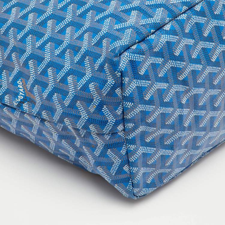 مملوكة مسبقًا Goyard Blue Goyardine Coated Canvas and Leather Saint Louis PM Tote