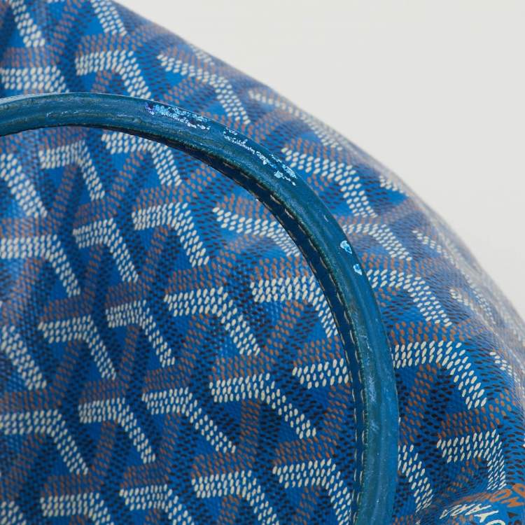 مملوكة مسبقًا Goyard Blue Goyardine Coated Canvas and Leather Saint Louis PM Tote