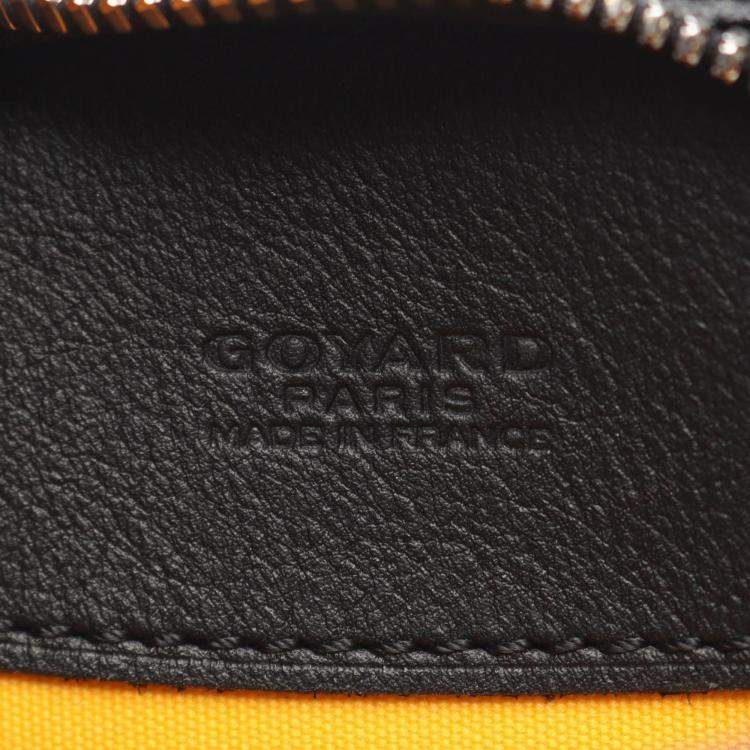 Pre Owned Goyard Hirondelle Black Canvas Leather Shoulder Bag