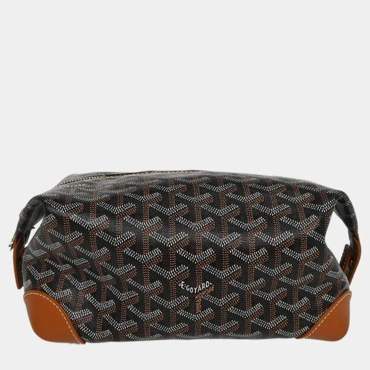 Pre Owned Goyard Black Boeing 25 Trousse Pouch Clutch Bag