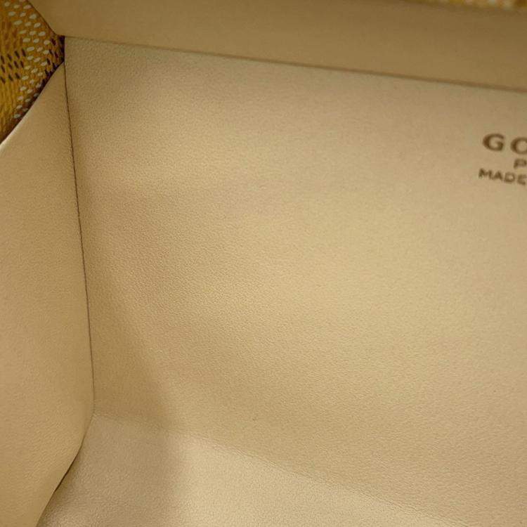 Pre Owned Goyard Minaudiere Shoulder Bag Trunk Yellow Leather