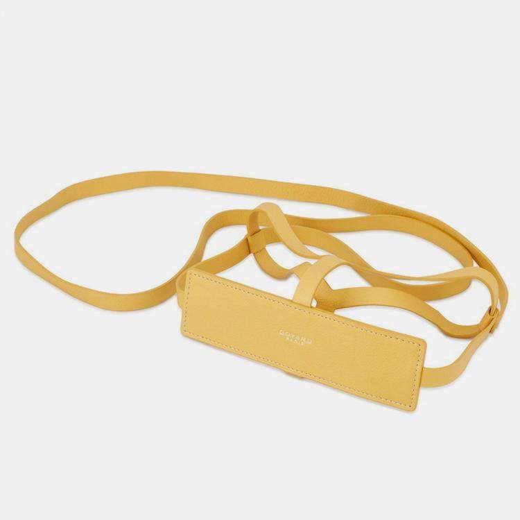 Pre Owned Goyard Minaudiere Shoulder Bag Trunk Yellow Leather