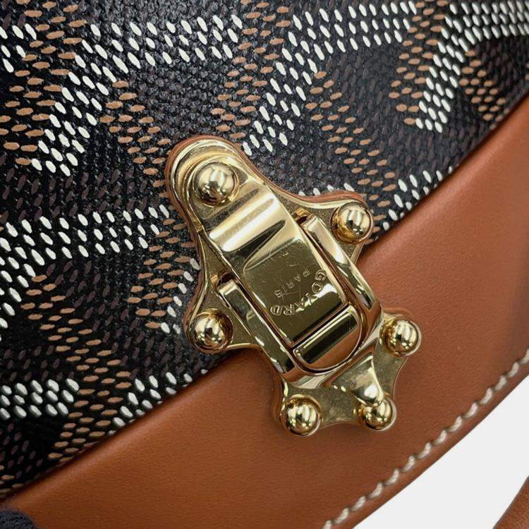 Pre Owned Goyard Handbag Hat Box - Alto Trunk Bag Black/Brown