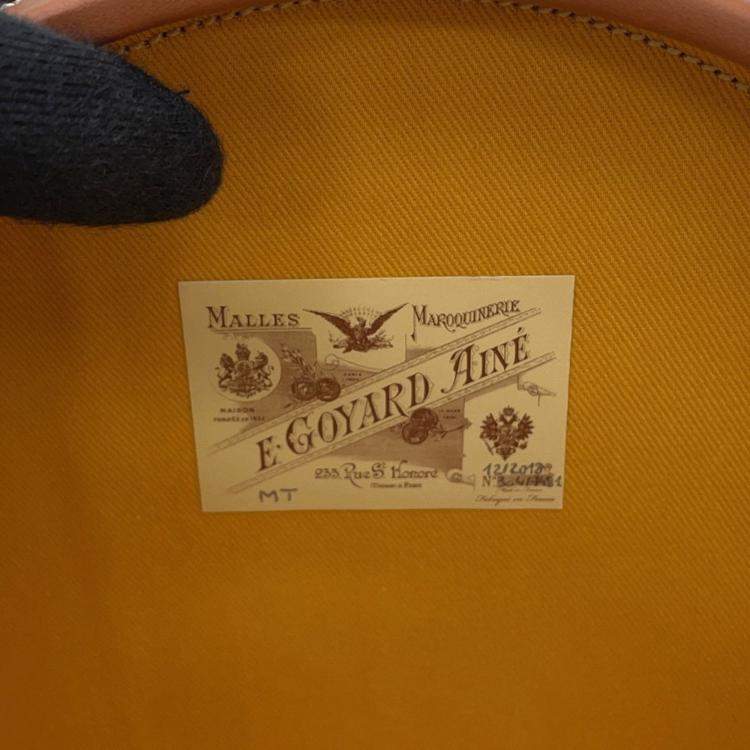 Pre Owned Goyard Handbag Hat Box - Alto Trunk Bag Black/Brown