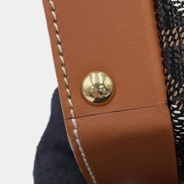 Pre Owned Goyard Handbag Hat Box - Alto Trunk Bag Black/Brown