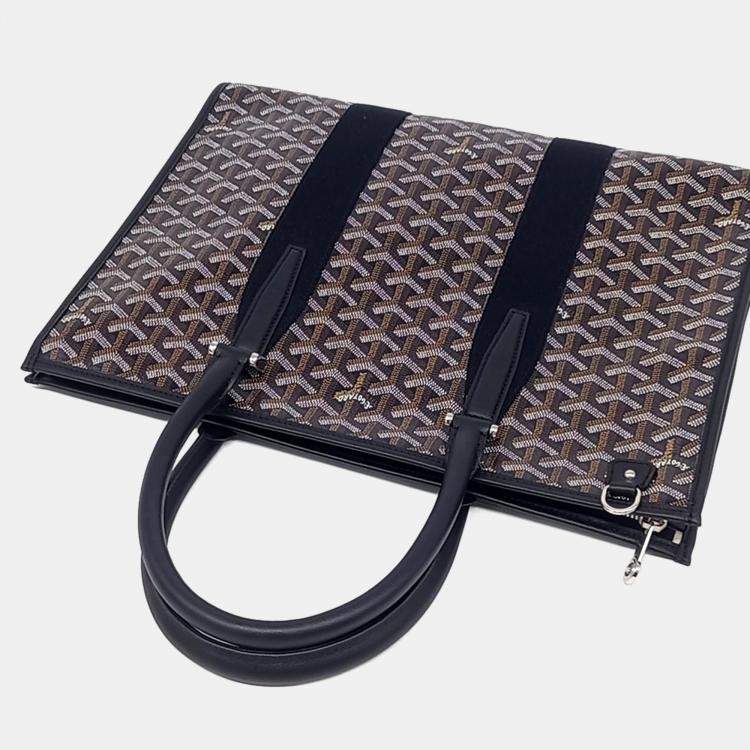 مملوكة مسبقًا Goyard Black PVC Morvan Document Case
