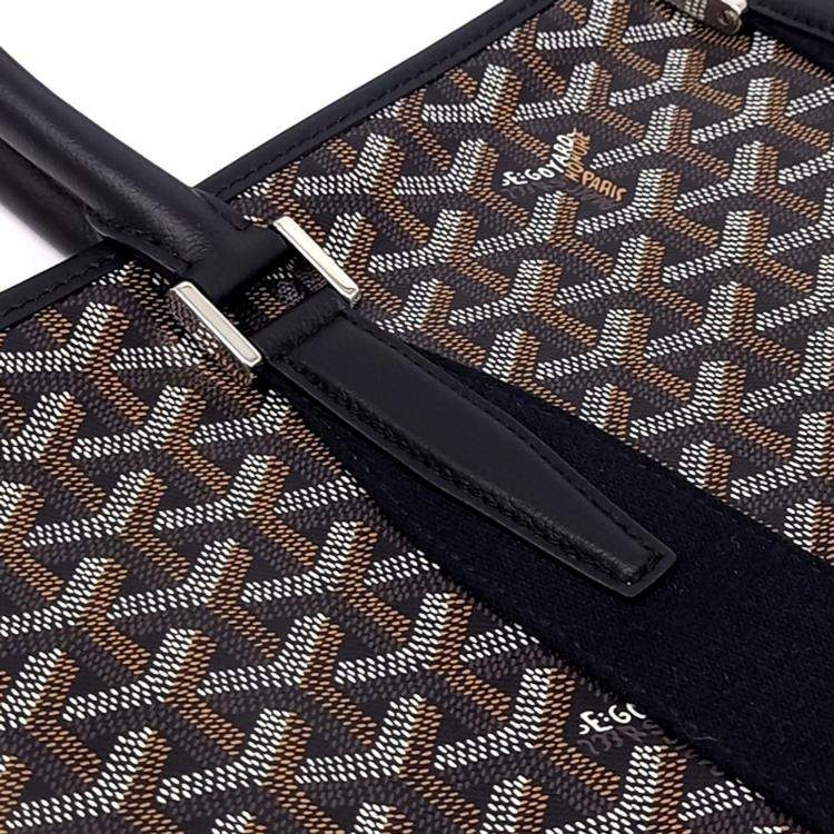 مملوكة مسبقًا Goyard Black PVC Morvan Document Case