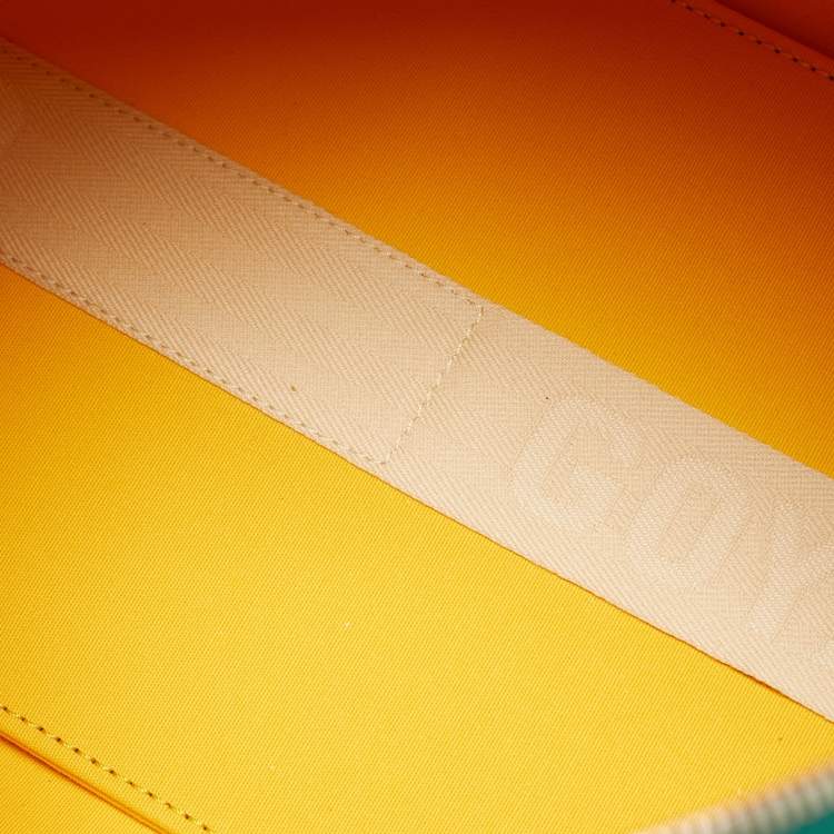 مملوكة مسبقًا Goyard Boston 45 Green Goyardine Coated Canvas and Leather Duffel Bag