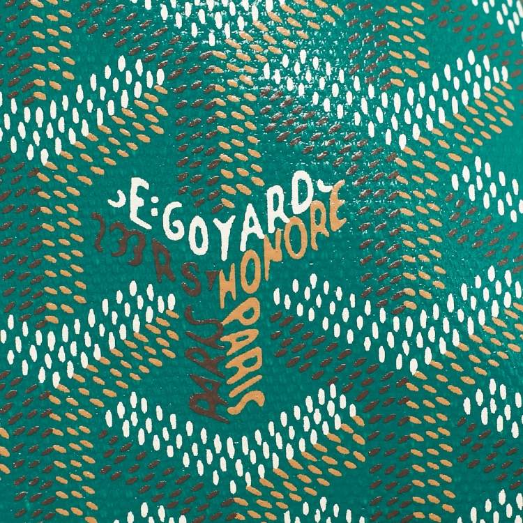 مملوكة مسبقًا Goyard Boston 45 Green Goyardine Coated Canvas and Leather Duffel Bag