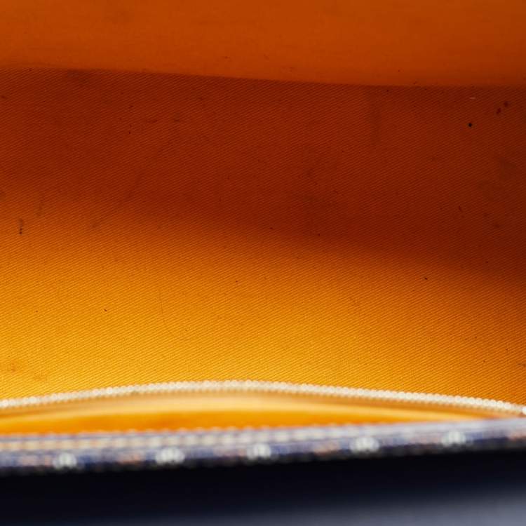 مملوكة مسبقًا حقيبة جويرد سايغون جلد وكانفاس مقوى أزرق بحري بيد علوية  ممقاس 