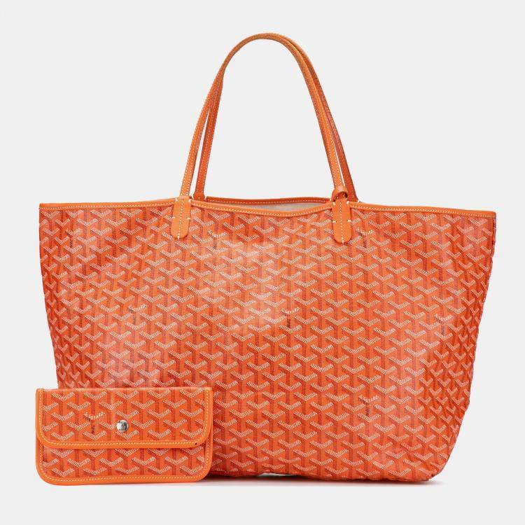 Pre Owned Goyard Orange Goyardine Saint Louis GM