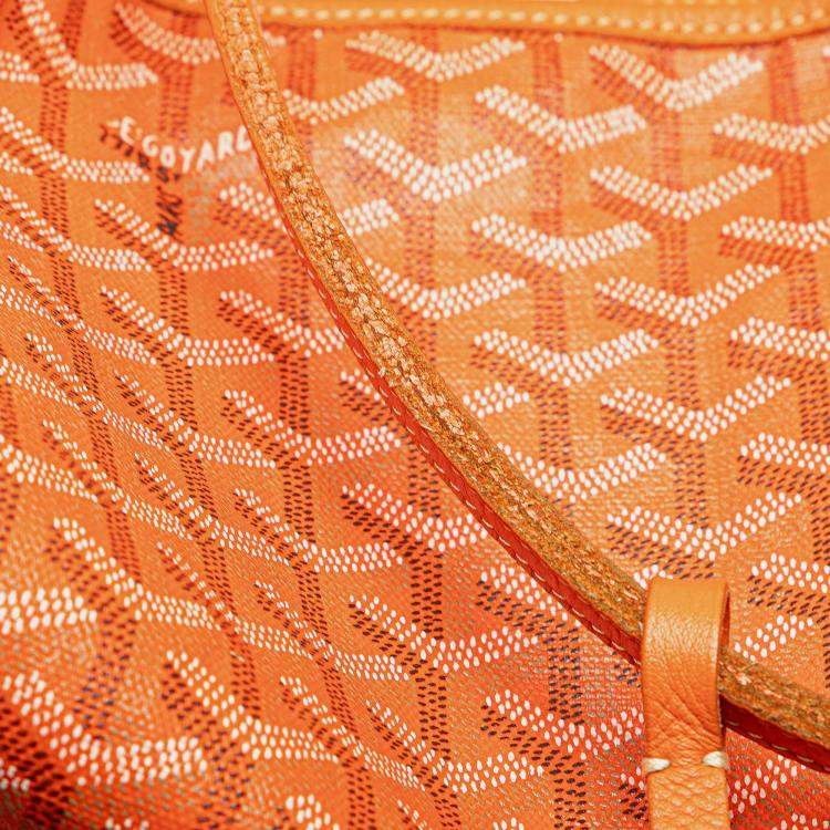 Pre Owned Goyard Orange Goyardine Saint Louis GM