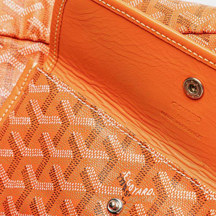Pre Owned Goyard Orange Goyardine Saint Louis GM