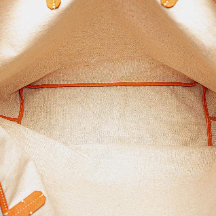 Pre Owned Goyard Orange Goyardine Saint Louis GM