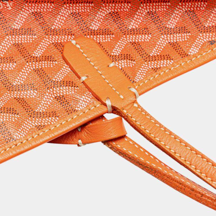 Pre Owned Goyard Orange Goyardine Saint Louis GM