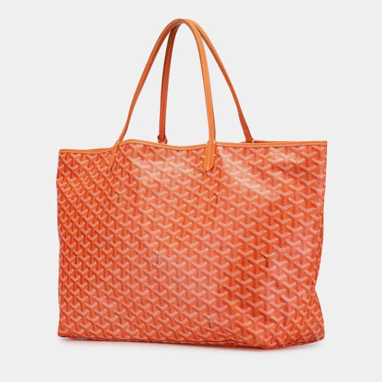 Pre Owned Goyard Orange Goyardine Saint Louis GM