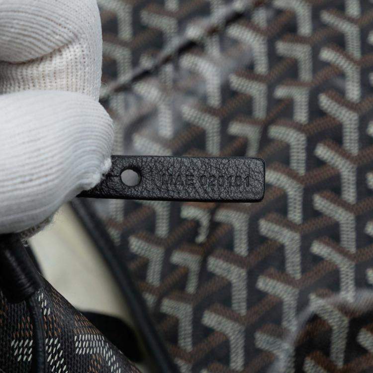 Pre Owned Goyard Black Goyardine Saint Louis GM