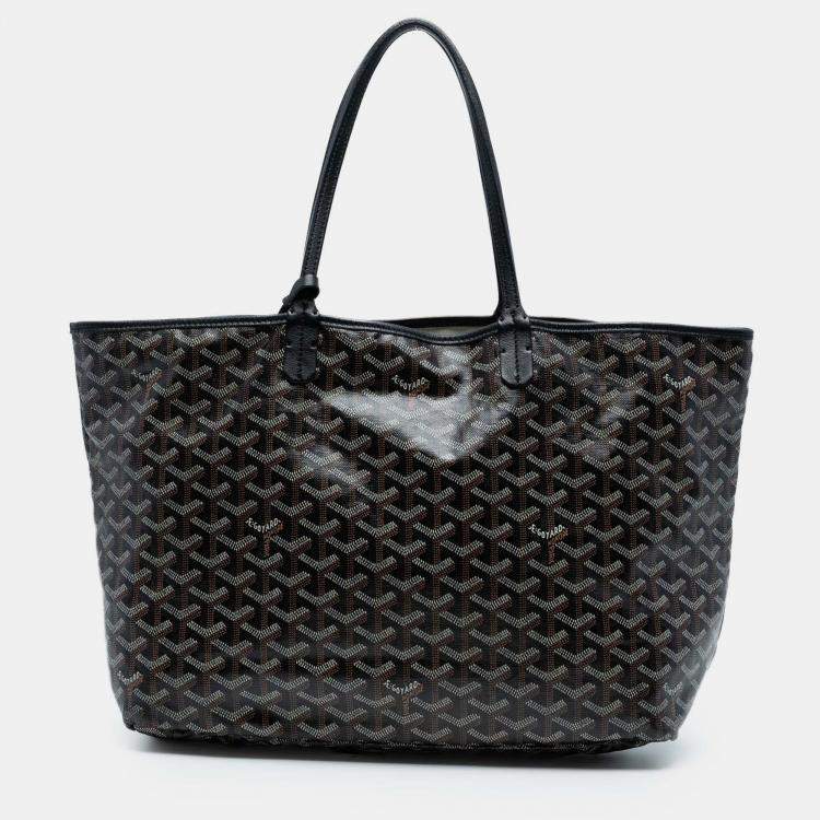 Pre Owned Goyard Black Goyardine Saint Louis GM