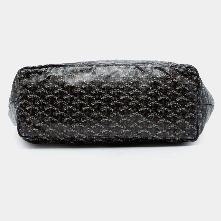 Pre Owned Goyard Black Goyardine Saint Louis GM