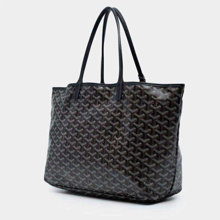 Pre Owned Goyard Black Goyardine Saint Louis GM