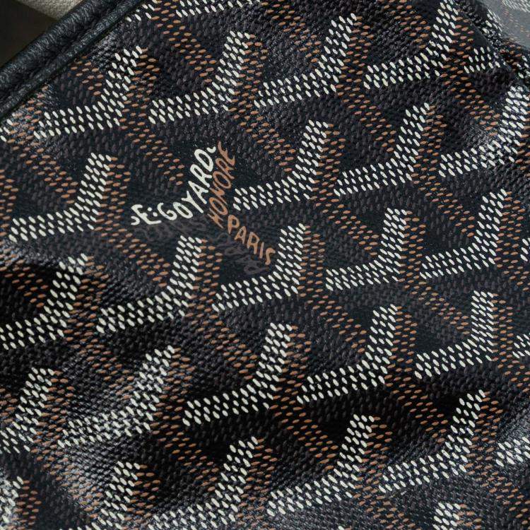 Pre Owned Goyard Black Goyardine Saint Louis GM