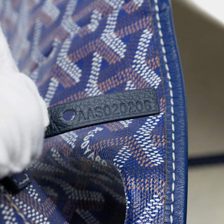 Pre Owned Goyard Blue Goyardine Saint Louis PM