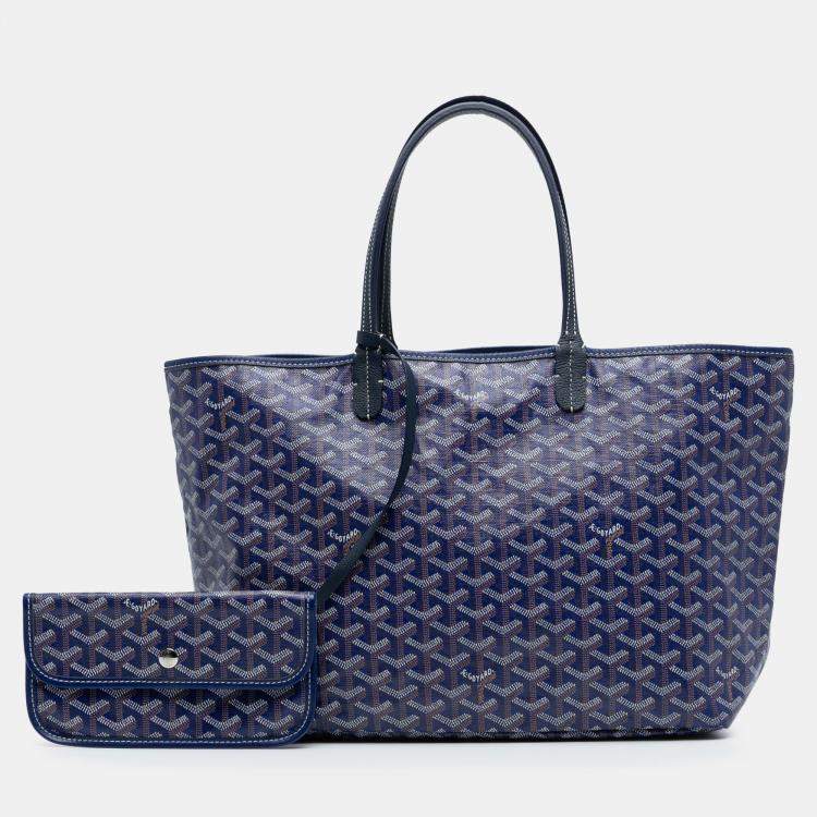 Pre Owned Goyard Blue Goyardine Saint Louis PM
