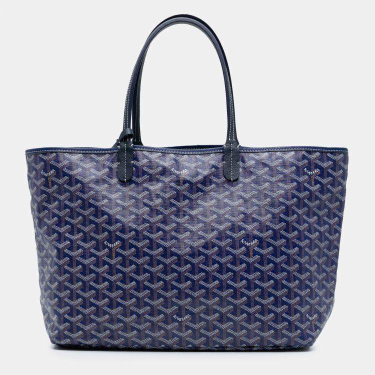 Pre Owned Goyard Blue Goyardine Saint Louis PM