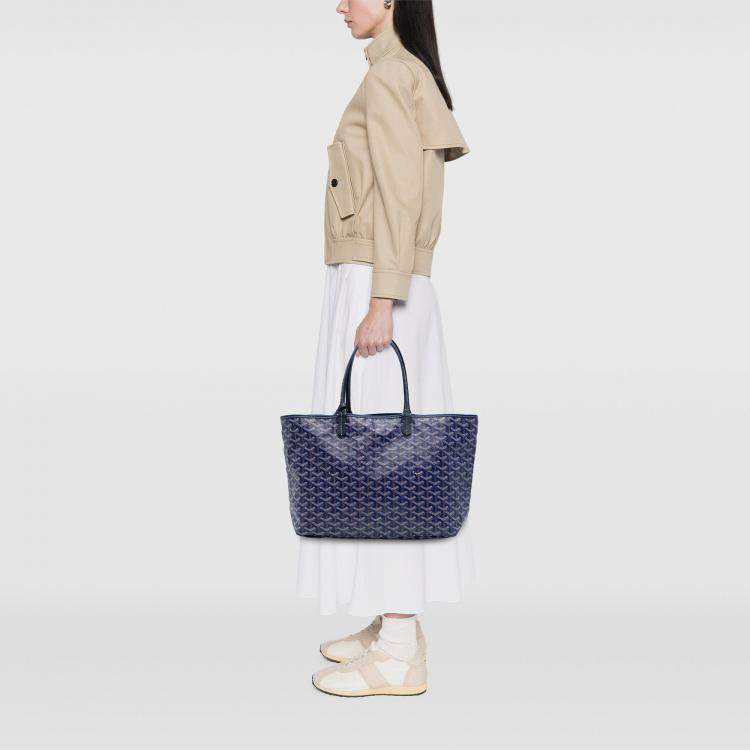Pre Owned Goyard Blue Goyardine Saint Louis PM