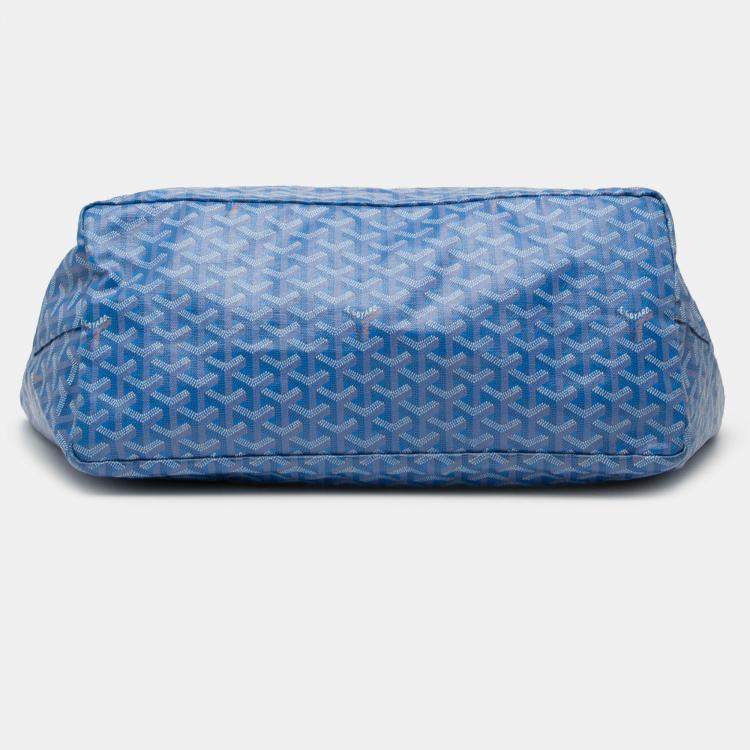 Pre Owned Goyard Blue Goyardine Saint Louis GM