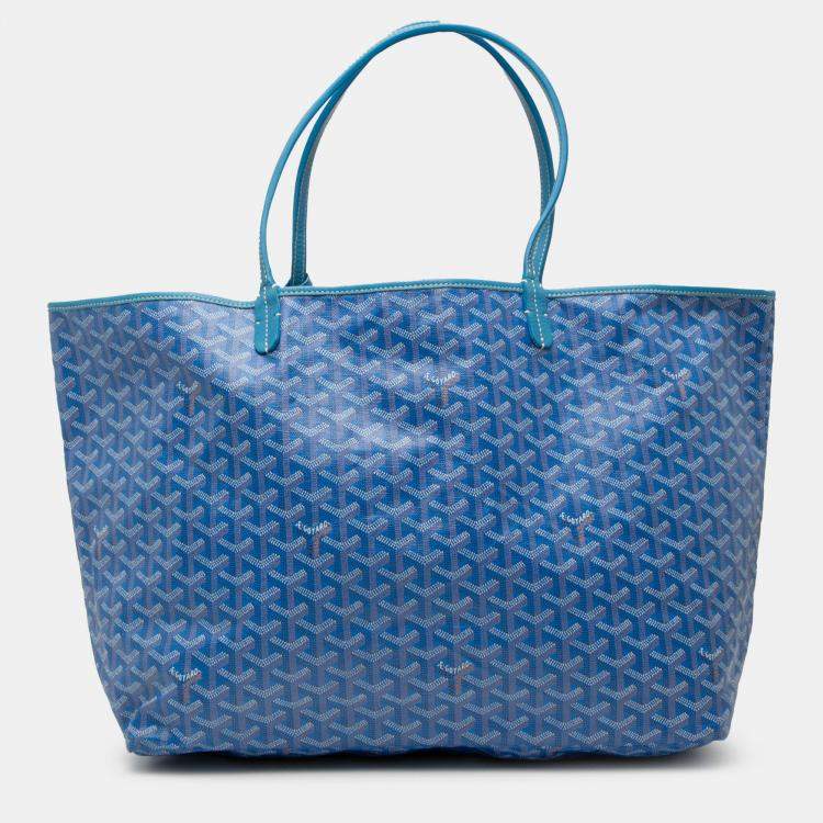 Pre Owned Goyard Blue Goyardine Saint Louis GM
