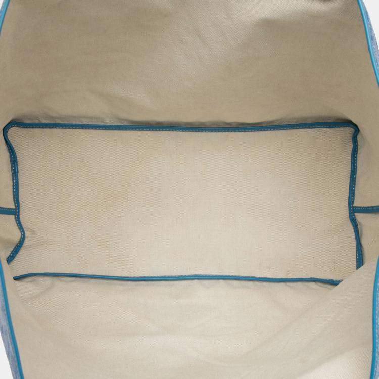 Pre Owned Goyard Blue Goyardine Saint Louis GM