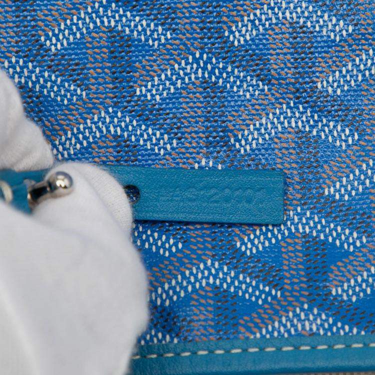 Pre Owned Goyard Blue Goyardine Saint Louis GM
