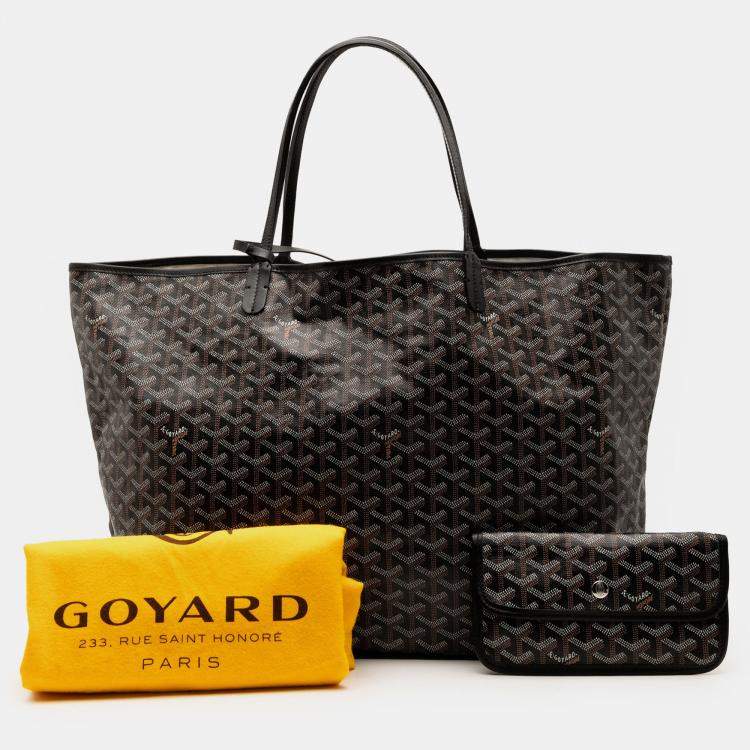 Pre Owned Goyard Black Goyardine Saint Louis GM