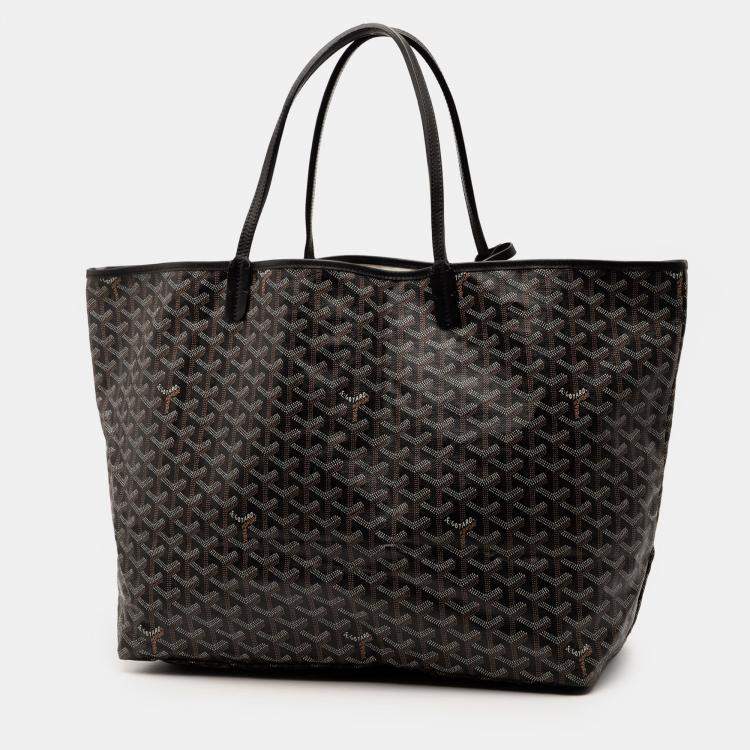 Pre Owned Goyard Black Goyardine Saint Louis GM