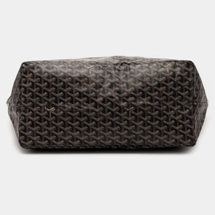 Pre Owned Goyard Black Goyardine Saint Louis GM