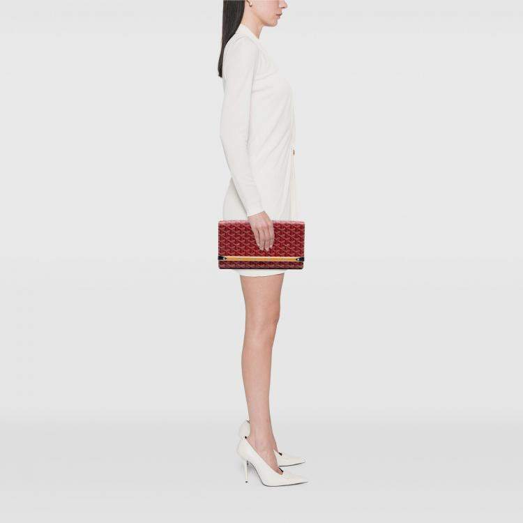 Pre Owned حقيبة كلتش جويارد جواردين كارلو بويس حمراء