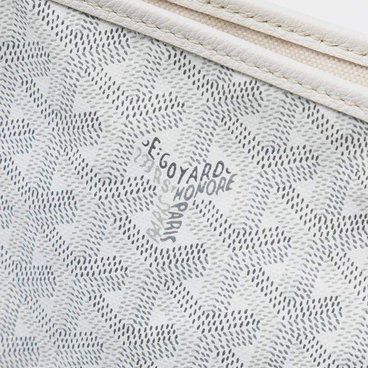 Pre Owned Goyard White Goyardine Saint Louis PM