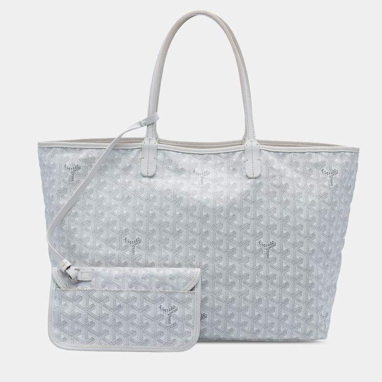 Pre Owned Goyard White Goyardine Saint Louis PM