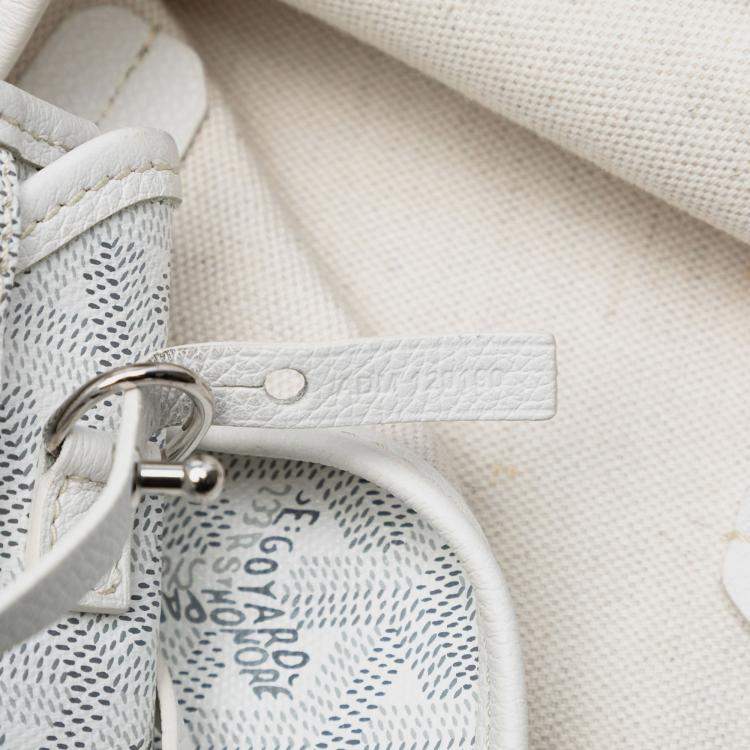 Pre Owned Goyard White Goyardine Saint Louis PM