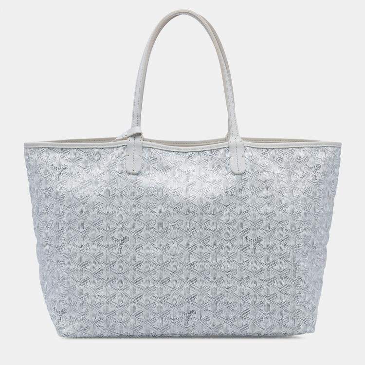 Pre Owned Goyard White Goyardine Saint Louis PM