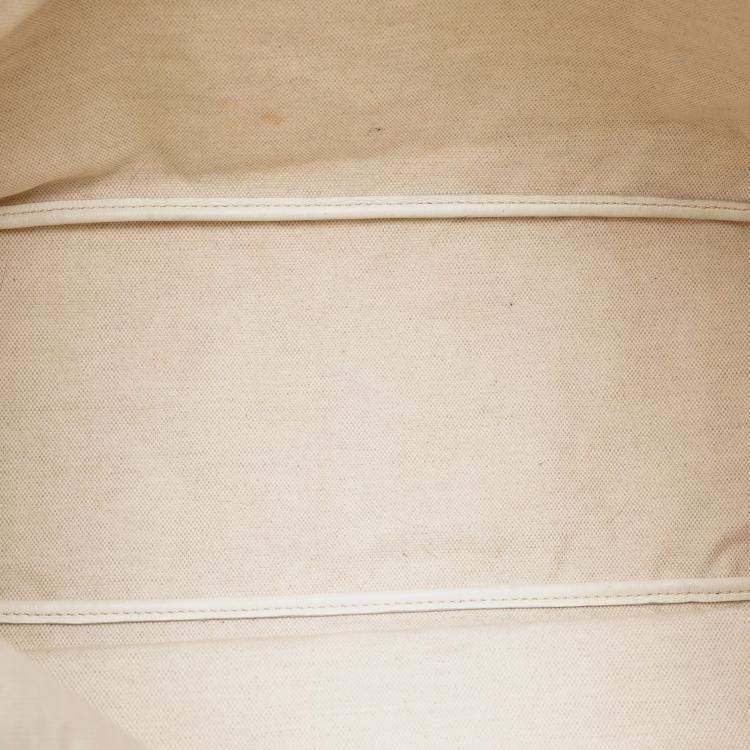 Pre Owned Goyard White Goyardine Saint Louis PM