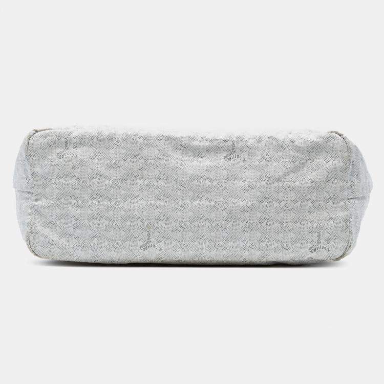 Pre Owned Goyard White Goyardine Saint Louis PM
