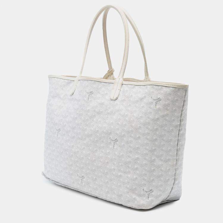 Pre Owned Goyard White Goyardine Saint Louis PM